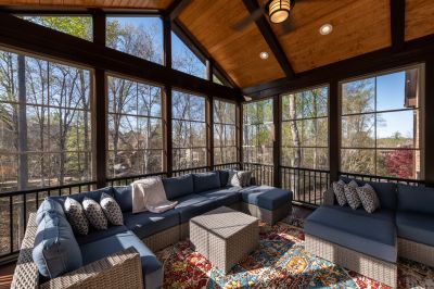 Sunroom Interior with Comfortable Seating